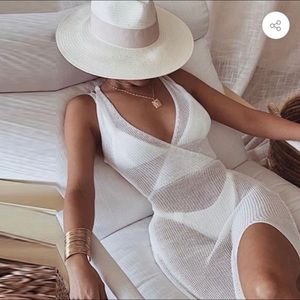 It’s Juliet - White Crotchet Swim Cover Up/Dress